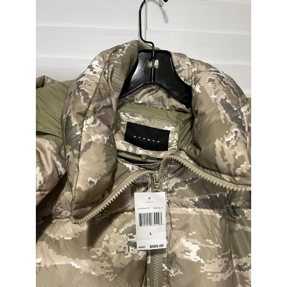 Stampd Digital‎ Tiger Camo Down Puffer Jacket Mens Large SLA-M2686JK-DTC New